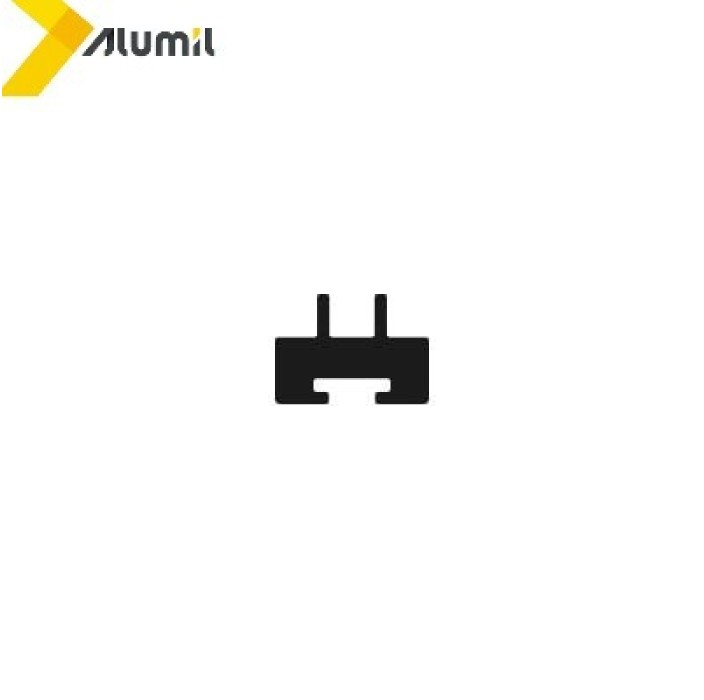 Πρόσθετο Προφίλ Φυσσούνας M9806 σειράς M9800 Alumil 6m σε χρώμα λευκό 9016