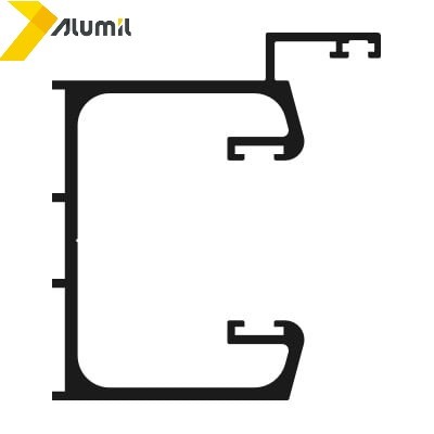 Οδηγός Κάτω Φυσσούνας M9811 σειράς M9800 Alumil 6m σε χρώμα λευκό 9016