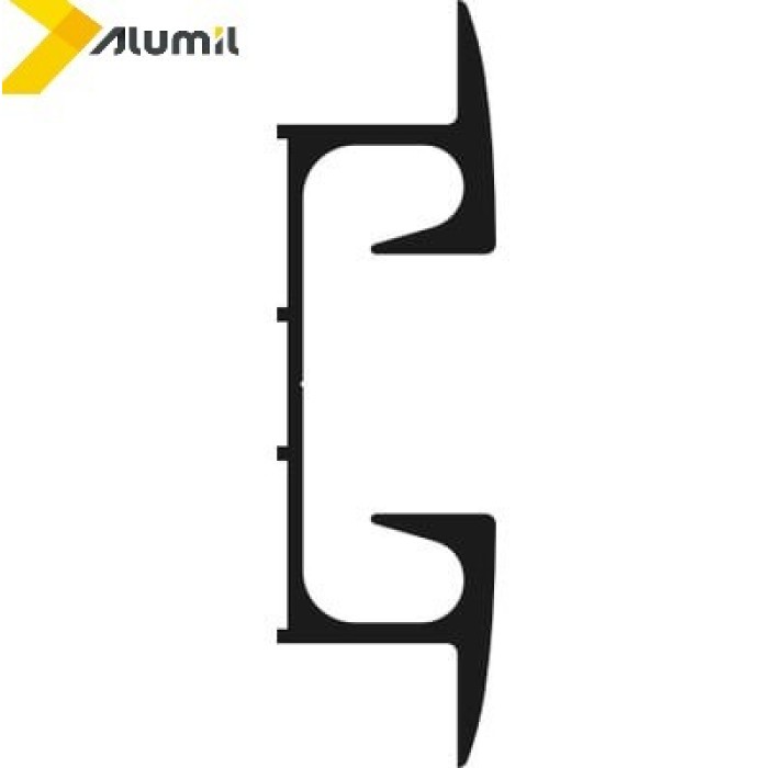 Οδηγός Κάτω Φυσσούνας M9847 σειράς M9800 Alumil 6m σε χρώμα λευκό 9016