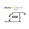 Φύλλο European Groove M989 σειράς Μ940 Comfort Alumil 6m σε χρώμα λευκό 9016