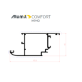 Φύλλο European Groove M989 σειράς Μ940 Comfort Alumil 6m σε χρώμα λευκό 9016