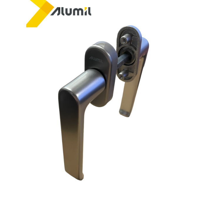 Ζεύγος λαβής standard Alumil με καρέ 60mm σε χρώμα Τιτάνιο F9 3809273867