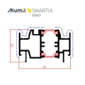 Μπινί S30590 σειράς S560 Smartia Alumil 6m σε χρώμα λευκό 9016