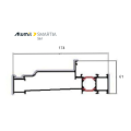 Κάσα ανοιγομένου S61150 της σειράς S61 Smartia Alumil 6,5m σε χρώμα λευκό 9016