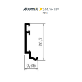 Πρόσθετο S77010 σειράς S61 Smartia Alumil 6,5m σε χρώμα λευκό 9016