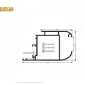 Φύλλο European Groove M9513 σειράς Μ9400 Comfort Alumil 6,5m σε χρώμα καφέ 8014