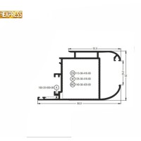 Φύλλο European Groove M9513 σειράς Μ9400 Comfort Alumil 6,5m σε χρώμα καφέ 8014