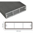 Προφίλ αλουμινίου Woodalux 32x120 με επικάλυψη συνθετικού ξύλου 6μ. σε χρώμα Wenge JK26