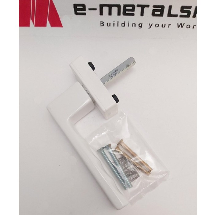 Λαβή μικρή 137mm, με καρέ 7x7 Toulon Alumil λευκή F9016 3803937102