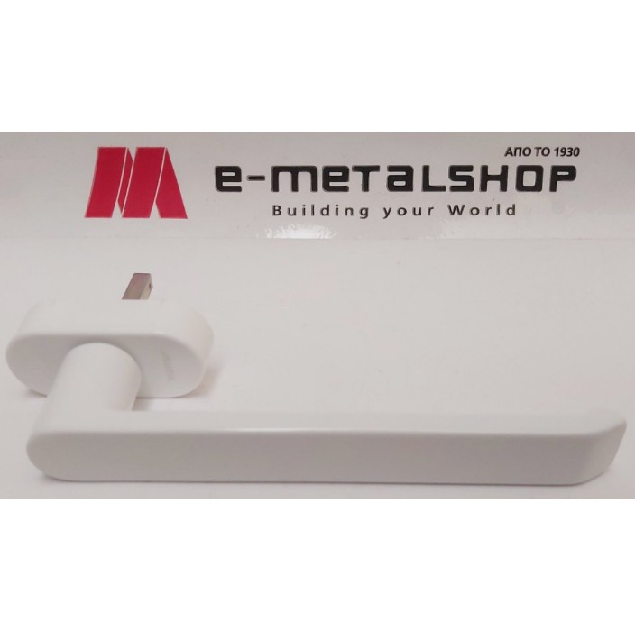 Λαβή μεσαία 177mm ,με καρέ 7x7,logo Alumil λευκή 3809173802