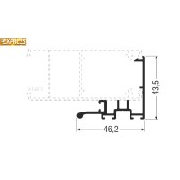 Γάντζος (άγκιστρο) M14615 σειράς Μ14600 Smartia Alumil 4.7m σε χρώμα λευκό 9016