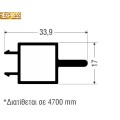 Μπινί M14637 Smartia Alumil 4.7m σε χρώμα λευκό 9016