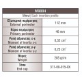 Μπινί Μ9004 σειράς Μ9050 Comfort Alumil 6m σε χρώμα λευκό 9016