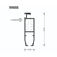 Φύλλο M9008 σειράς Μ9050 Comfort Alumil σε χρώμα λευκό 9016