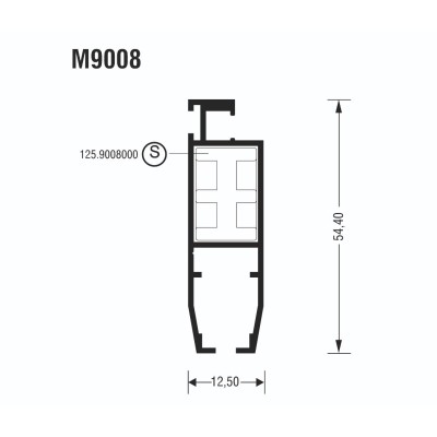 Φύλλο M9008 σειράς Μ9050 Comfort Alumil σε χρώμα λευκό 9016
