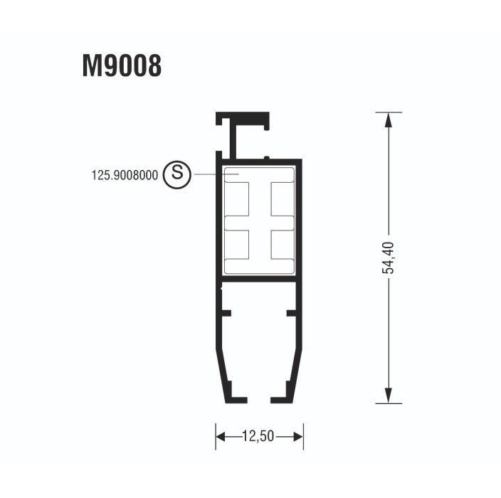 Φύλλο M9008 σειράς Μ9050 Comfort Alumil σε χρώμα λευκό 9016