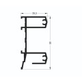 Διπλός οδηγός M9015 σειράς Μ9050 Comfort Alumil σε χρώμα λευκό 9016