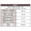 Διπλός οδηγός για τζάμι/σήτα M9017 σειράς Μ9050 Comfort Alumil σε χρώμα λευκό 9016