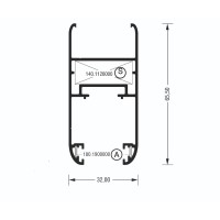 Φύλλο M9052 σειράς Μ9050 Comfort Alumil 6m σε χρώμα λευκό 9016