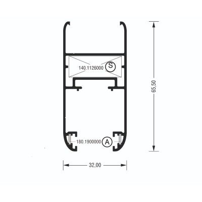 Φύλλο M9052 σειράς Μ9050 Comfort Alumil 6m σε χρώμα λευκό 9016