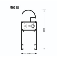 Φύλλο M9218 σειράς Μ9050 Comfort Alumil σε χρώμα λευκό 9016