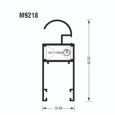 Φύλλο M9218 σειράς Μ9050 Comfort Alumil σε χρώμα λευκό 9016