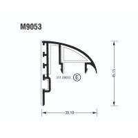 Γάντζος (άγκιστρο) M9053 σειράς Μ9050 Comfort Alumil σε χρώμα λευκό 9016