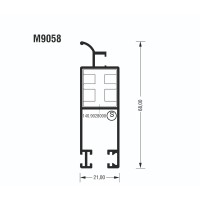 Φύλλο M9058 σειράς Μ9050 Comfort Alumil σε χρώμα λευκό 9016