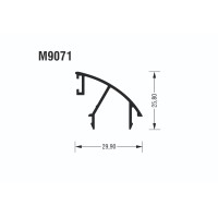 Γάντζος (άγκιστρο) M9071 σειράς Μ9050 Comfort Alumil σε χρώμα λευκό 9016