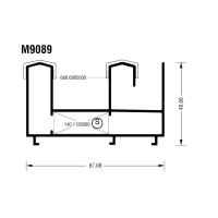 Οδηγός M9089 σειράς Μ9050 Comfort Alumil 6m σε χρώμα λευκό 9016