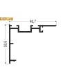 Γάντζος (άγκιστρο) M9203 σειράς Μ9200 Comfort Alumil 6m σε χρώμα λευκό 9016