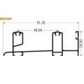 Κάσα επάλληλου M9239 σειράς Μ9200 Comfort Alumil 6m σε χρώμα λευκό 9016