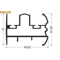 Μπινί M9244 σειράς Μ9200 Comfort Alumil 6m σε χρώμα λευκό 9016