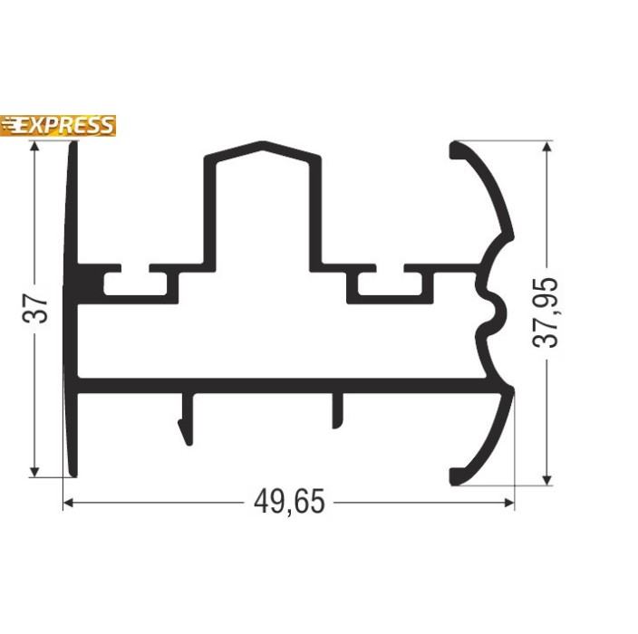 Μπινί M9244 σειράς Μ9200 Comfort Alumil 6m σε χρώμα λευκό 9016
