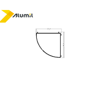 Πρόσθετο ανοιγομένου M9529 της σειράς M9400 Comfort Alumil 6m σε χρώμα λευκό 9016 
