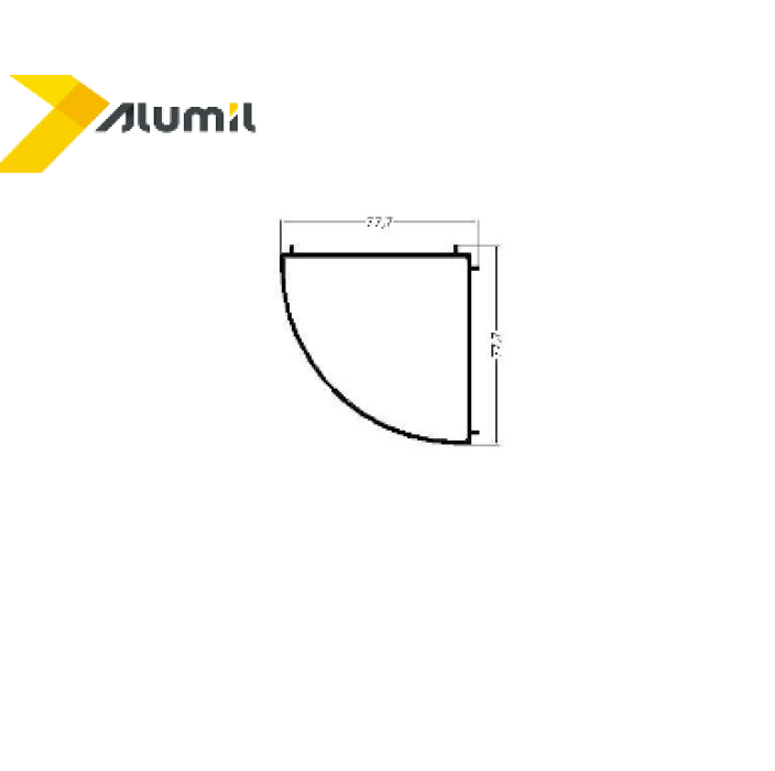 Πρόσθετο ανοιγομένου M9529 της σειράς M9400 Comfort Alumil 6m σε χρώμα λευκό 9016