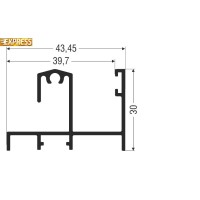 Κάσα M9293 σειράς Μ9200 Comfort Alumil 6m σε χρώμα λευκό 9016