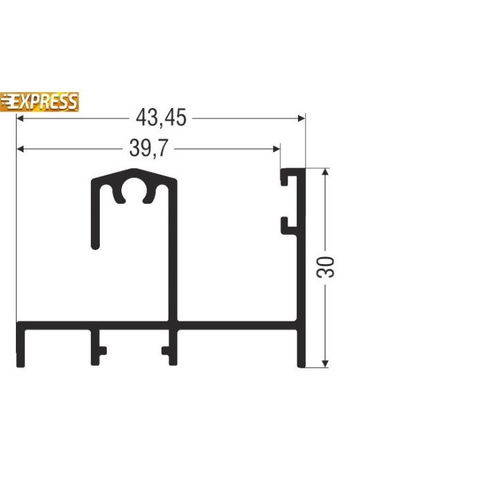 Κάσα M9293 σειράς Μ9200 Comfort Alumil 6m σε χρώμα λευκό 9016