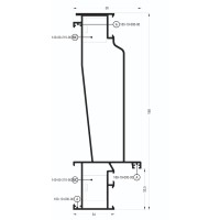 Κάσα M959 σειράς Μ940 Comfort Alumil 6m σε χρώμα λευκό 9016