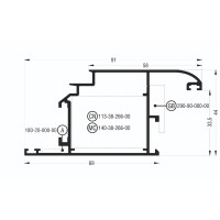 Φύλλο European Groove M992 σειράς Μ940 Comfort Alumil 6m σε χρώμα λευκό 9016