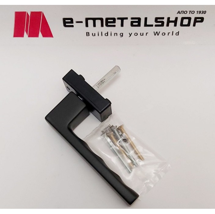 Λαβή μικρή 137mm, με καρέ 7x7 Toulon Alumil μαύρο ματ 9714 3803937161