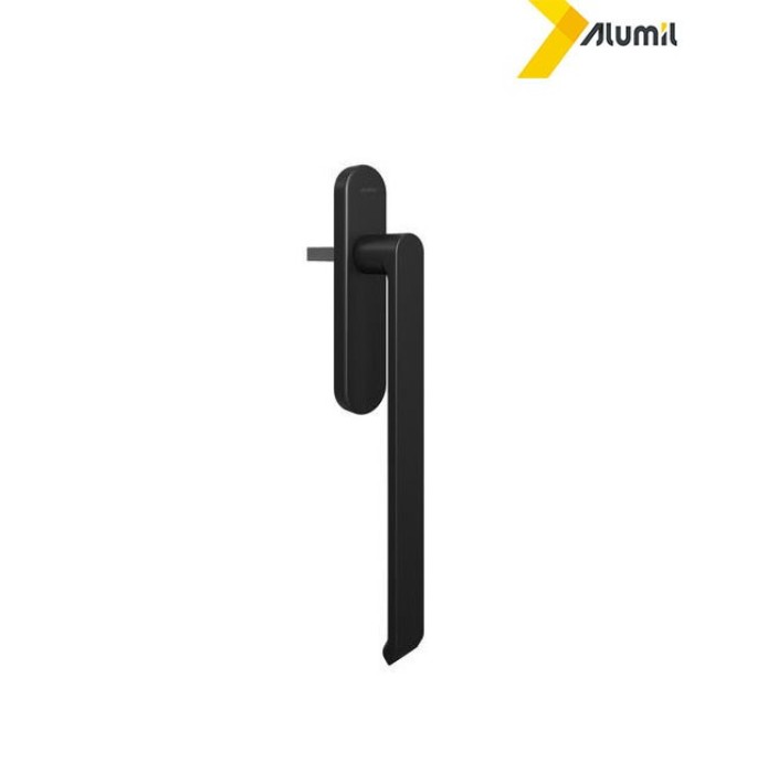 Λαβή μεγάλη 252mm ανασυρόμενου ,με καρε 10x10mm, logo Alumil μαύρο ματ 3801814761