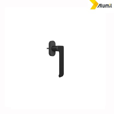Σπαστή λαβή μικρή 137mm, με καρέ 7x7mm logo Alumil δεξιά μαύρο ματ 3809673861