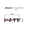 Κατωκάσι ανοιγομένου S61684 της σειράς S61 Alumil 3m σε χρώμα 103520