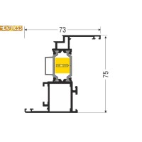 Φύλλο European Groove S67936 σειράς S67 Smartia Alumil 6m σε χρώμα λευκό 9016