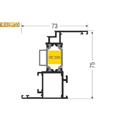 Φύλλο European Groove S67936 σειράς S67 Smartia Alumil 6m σε χρώμα λευκό 9016