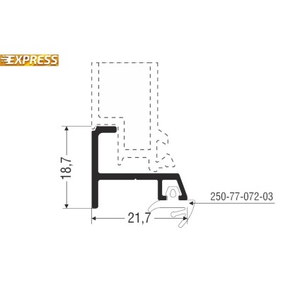 Πρόσθετο S77072M σειράς S67 Smartia Alumil 3m σε χρώμα λευκό 9016