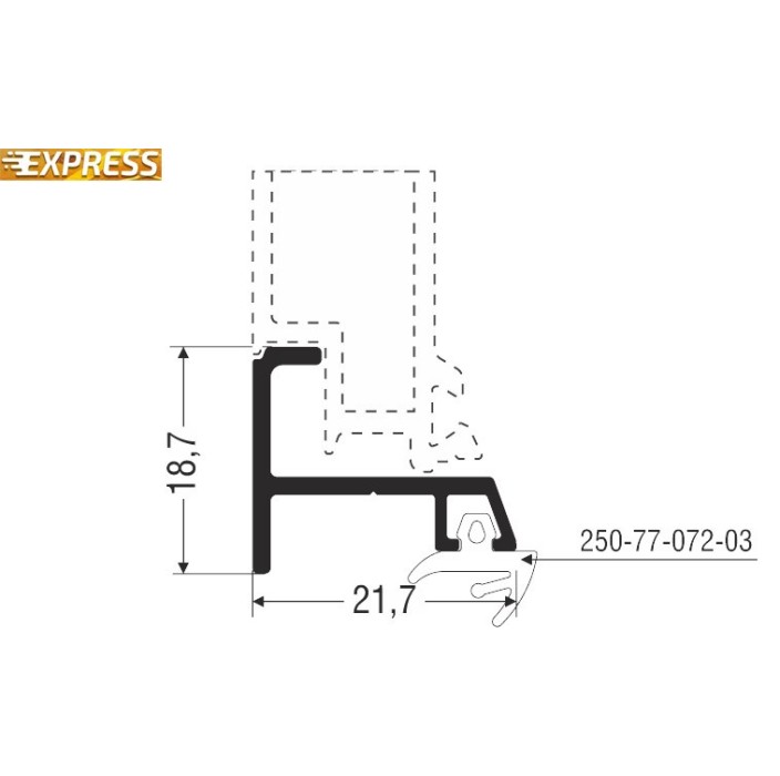 Πρόσθετο S77072M σειράς S67 Smartia Alumil 3m σε χρώμα λευκό 9016