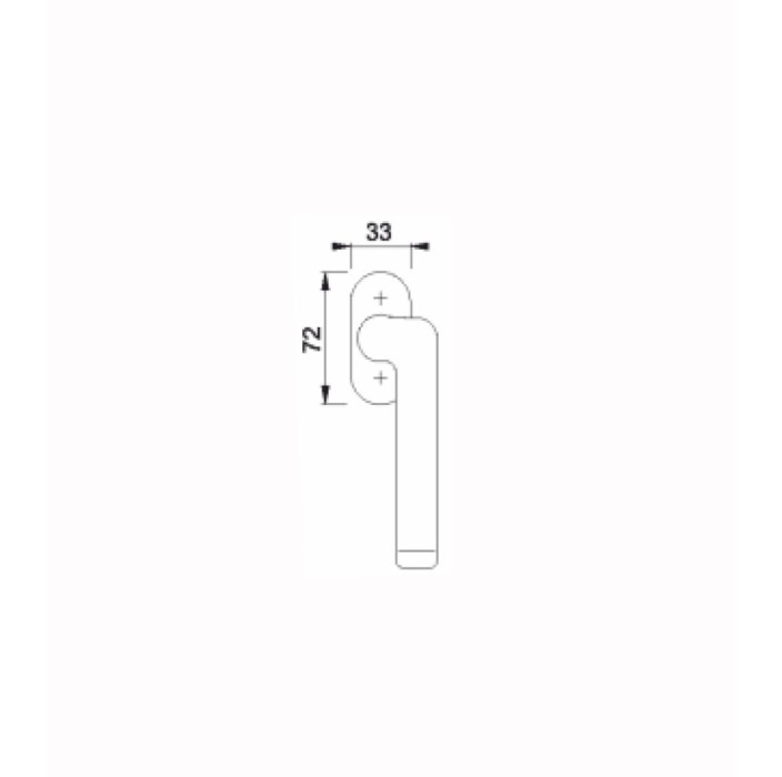 Σπαστή λαβή μικρή 137mm, με καρέ 7x7mm logo Alumil αριστερή ανοδίωση 3809573833