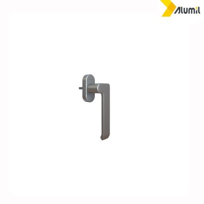 Σπαστή λαβή μικρή 137mm, με καρέ 7x7mm logo Alumil δεξιά τιτάνιο 3809673867